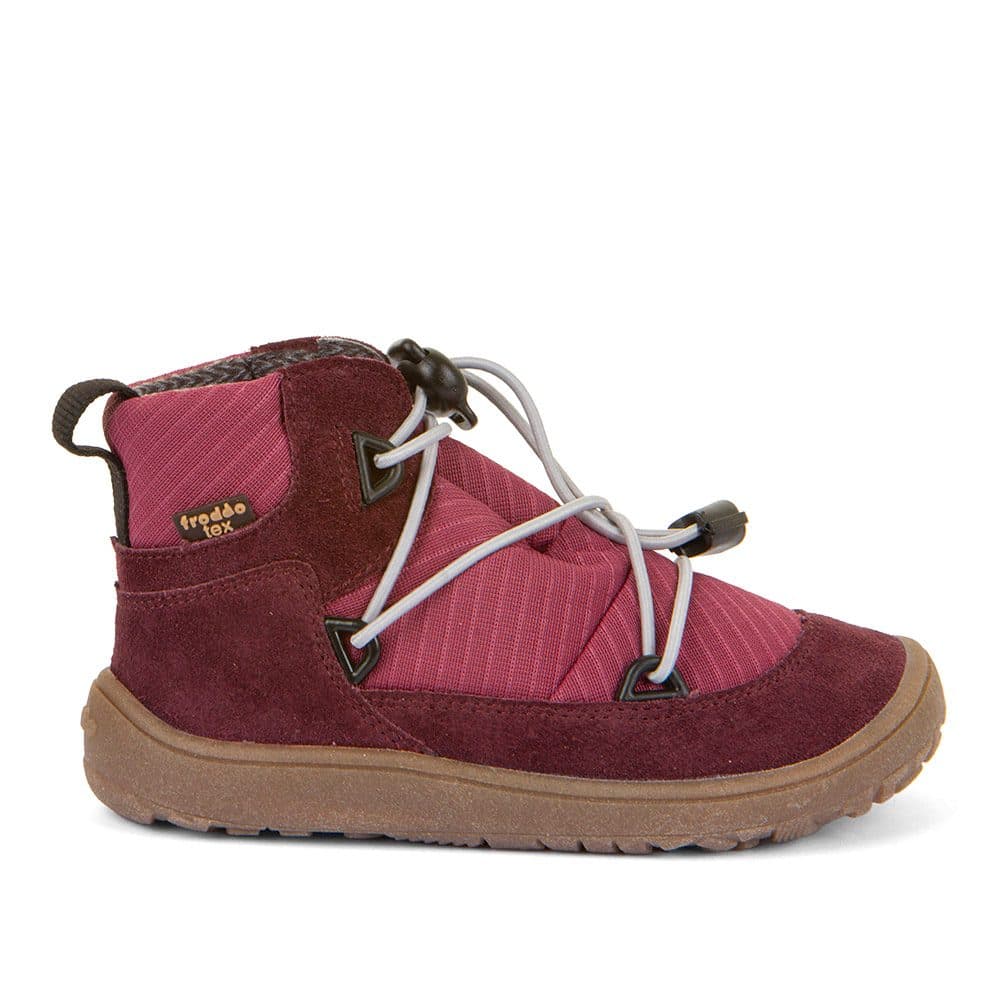 Dívčí celoroční barefoot boty TEX TRACK Bordeaux, Froddo, G3110257-7, červená - 29 - náhled 3