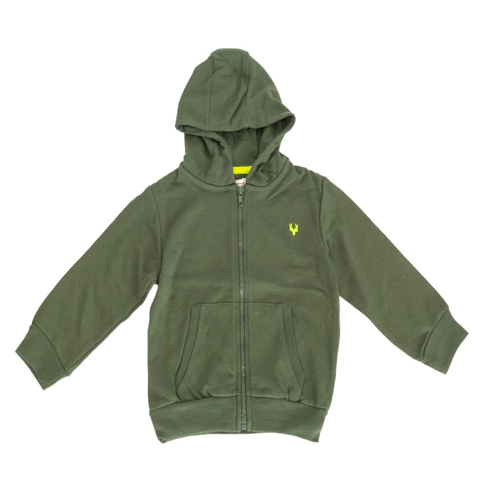 Mikina chlapecká s kapucí celopropínací, Minoti, 9ZIPEMB 4, khaki - 98/104 | 3/4let - náhled 3