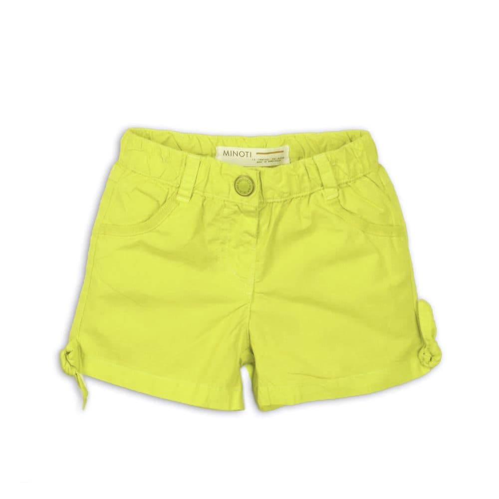 Kraťasy dívčí bavlněné, Minoti, 2SHORT 1, žlutá -