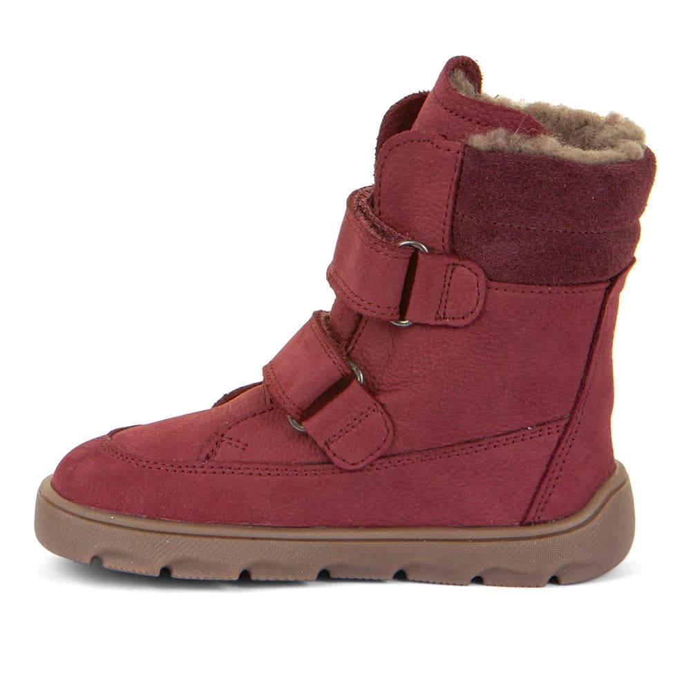 Dívčí zimní barefoot boty ZERU TEX WINTER Bordaux, Froddo, G3160240-5, červená - 24 - náhled 2