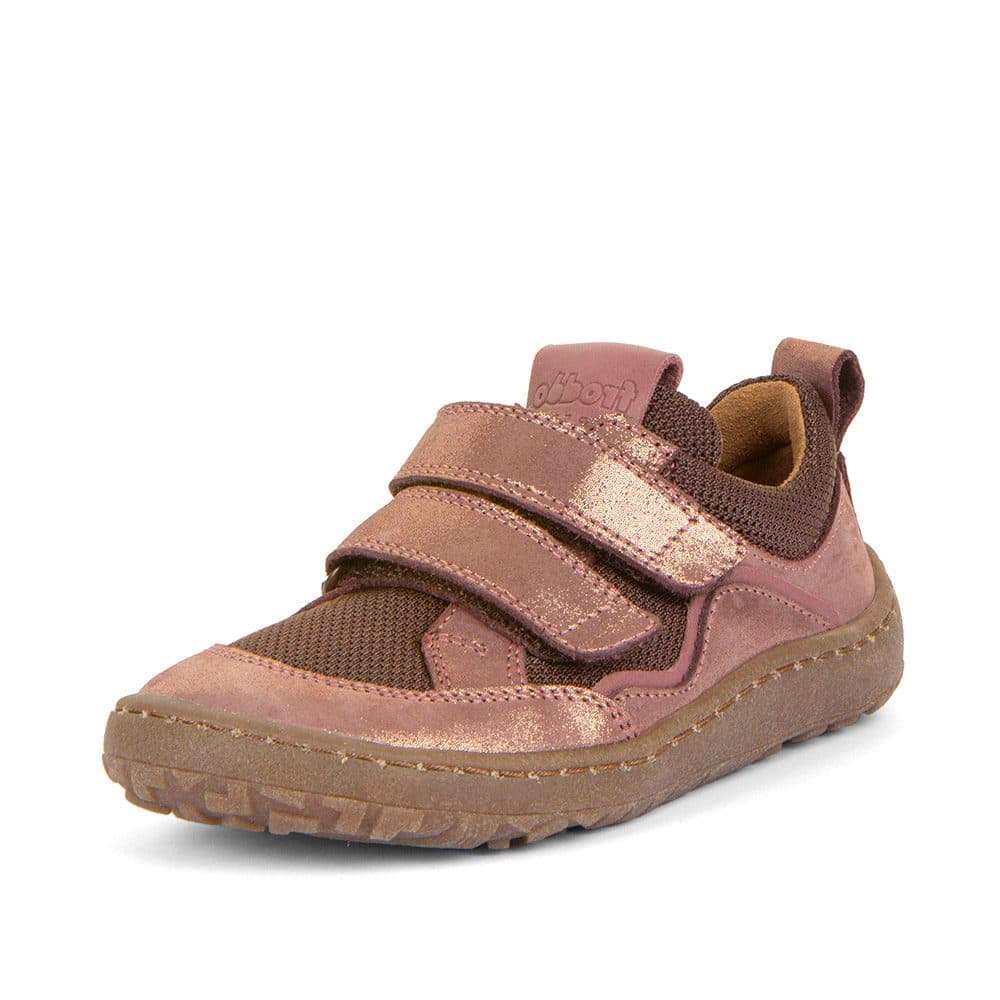 Dívčí barefoot tenisky BASE Pink/Gold Froddo G3130259-6 - růžová -