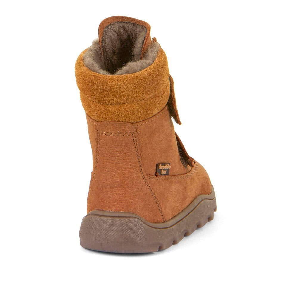 Dětské zimní barefoot boty ZERU TEX WINTER Cognac, Froddo, G3160240-2, hnědá - 25 - náhled 4