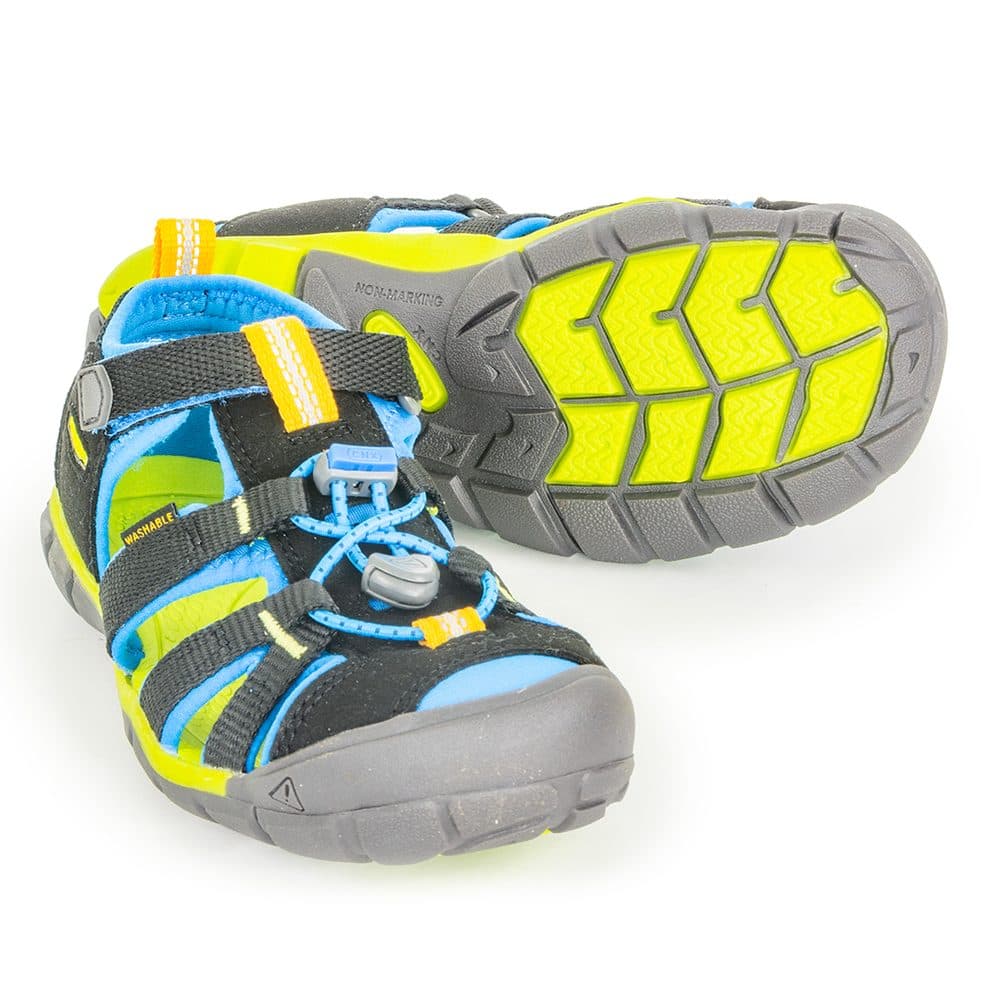 Dětské sandály SEACAMP II CNX, BLACK/BRILLIANT BLUE, keen, 1022984/1022969, černá - 24 - náhled 4