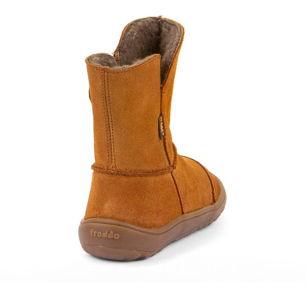 Dětské zimní barefoot boty TEX SUEDE Cognac G3160250-2 - 35 - náhled 5
