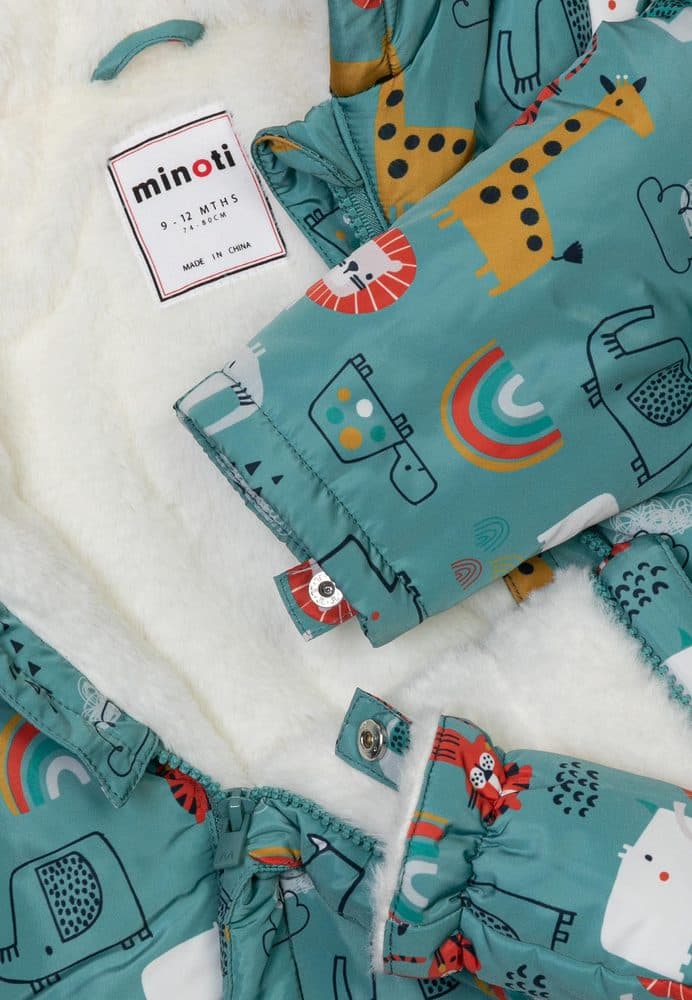 Kombinéza kojenecká zimní podšitá chlupem, Minoti, Look 8, modrá - 56/62 | 0-3m - náhled 3