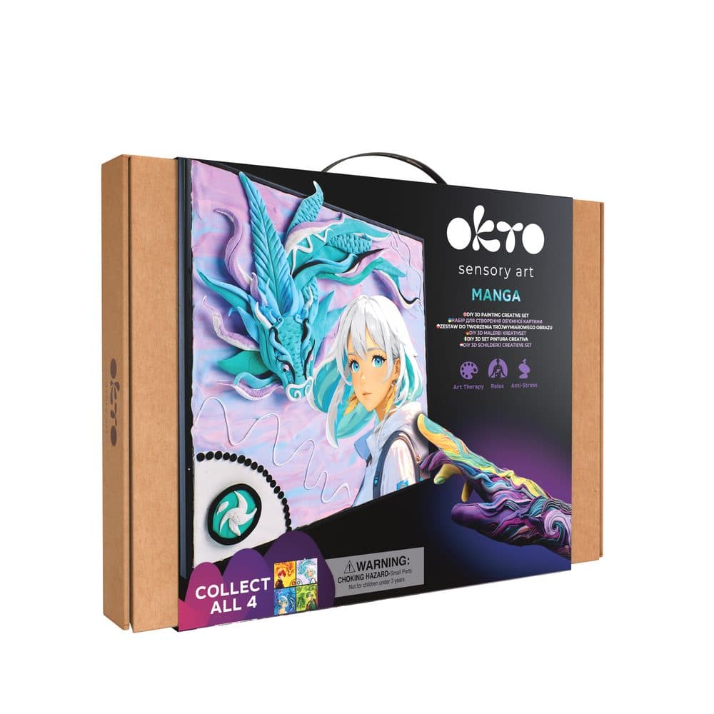 OKTO Manga motiv živlů "Vítr" výtvarný set 30x40 cm, OKTO, W051106 - náhled 4