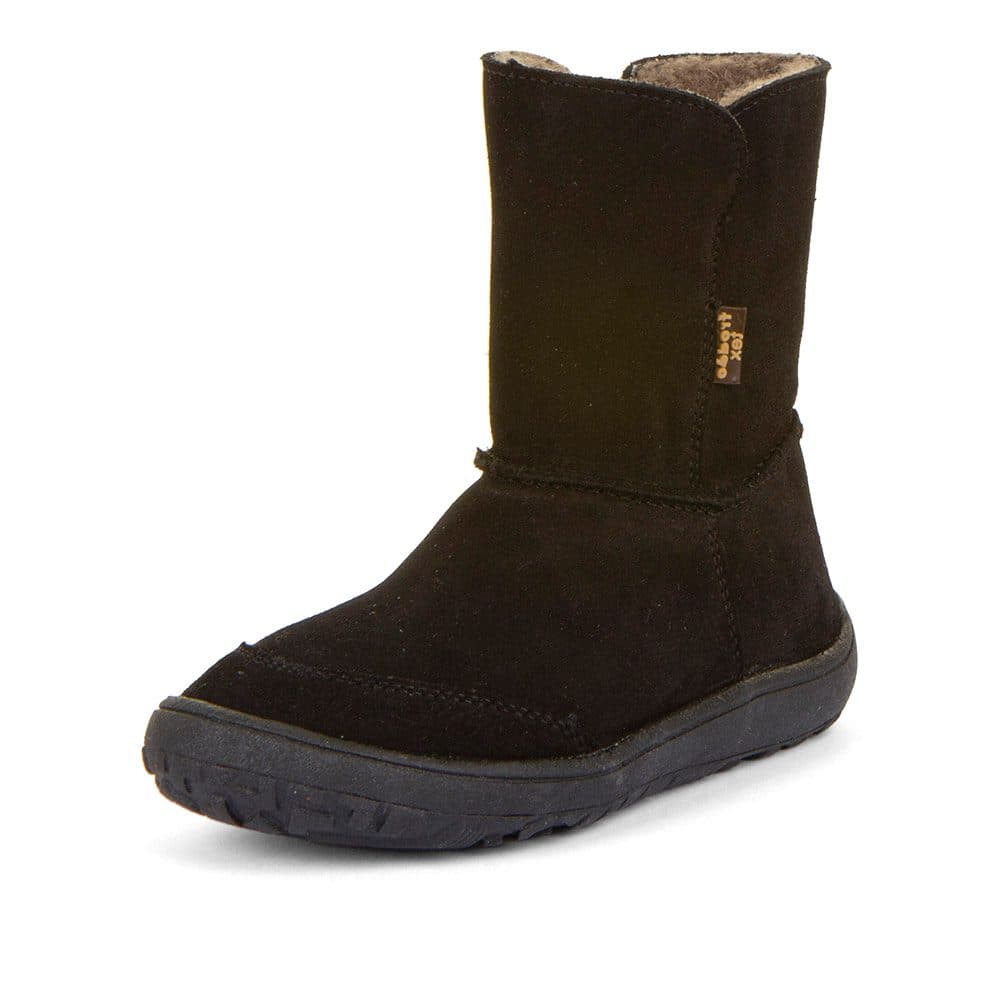 Dětské zimní barefoot boty TEX SUEDE Black, Froddo, G3160238-4, černá -