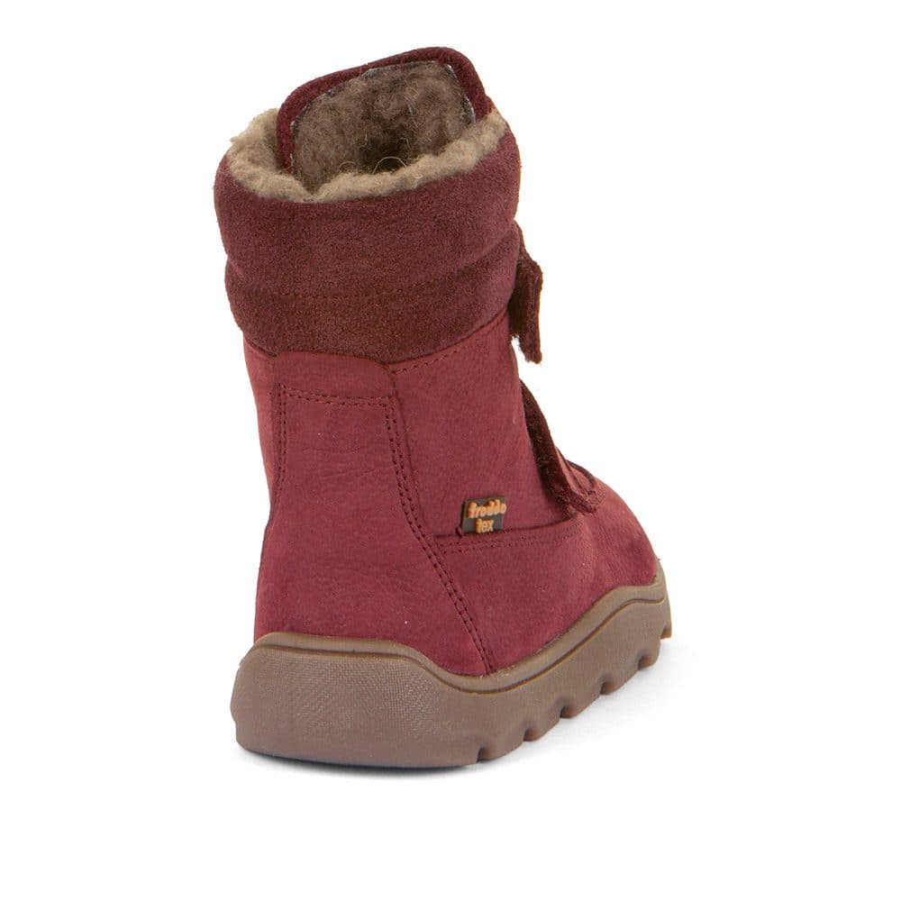 Dívčí zimní barefoot boty ZERU TEX WINTER Bordaux, Froddo, G3160240-5, červená - 24 - náhled 4