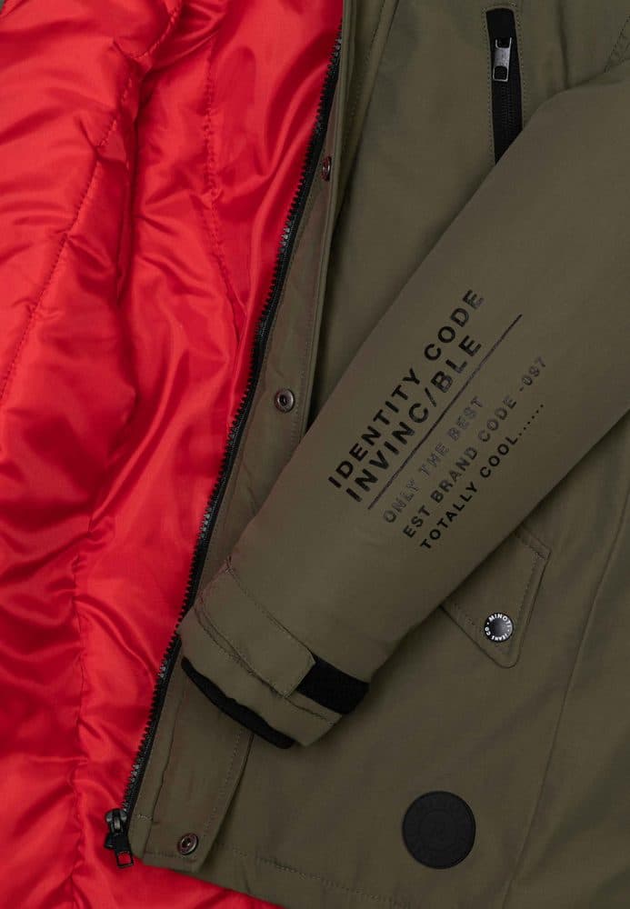 Kabát chlapecký Parka, Minoti, Gym 2, khaki - 104/110 | 4/5let - náhled 4