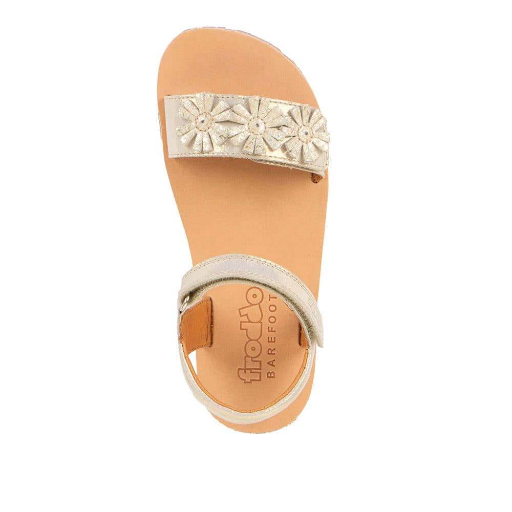 Dívčí barefoot sandály FLEXY FLOWERS Gold Shine Froddo G3150289 - 32 - náhled 5