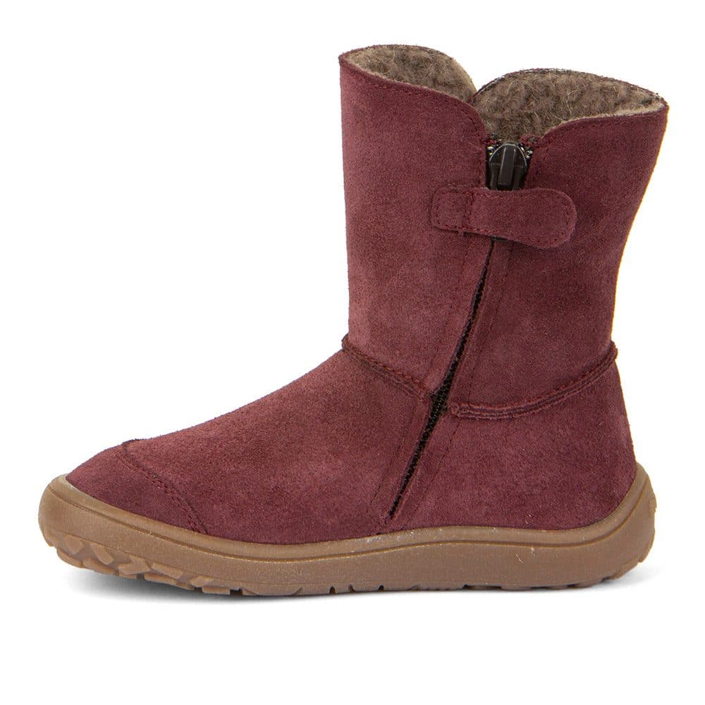 Dívčí zimní barefoot boty TEX SUEDE  Bordeaux, Froddo, G3160238-1, červená - 25 - náhled 2