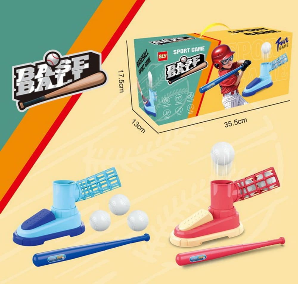 Baseball set s odpalovačem, Wiky, W057702 - náhled 1