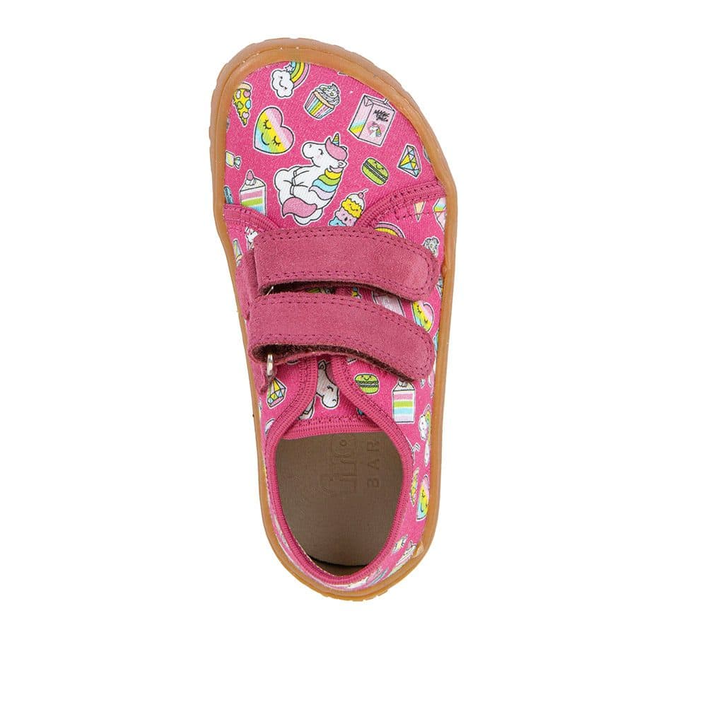 Dívčí plátěné barefoot tenisky CANVAS FUXIA+ Froddo G1700440-10 - 28 - náhled 2
