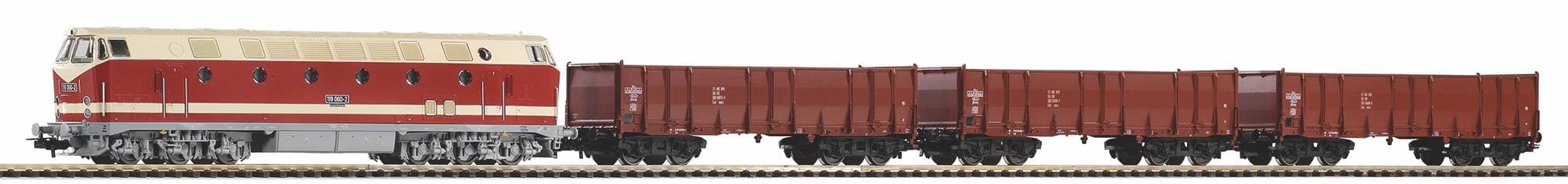 Piko Startovací sada Dieselová lokomotiva BR119 s třemi vysokostěnnými vagony- 57138
