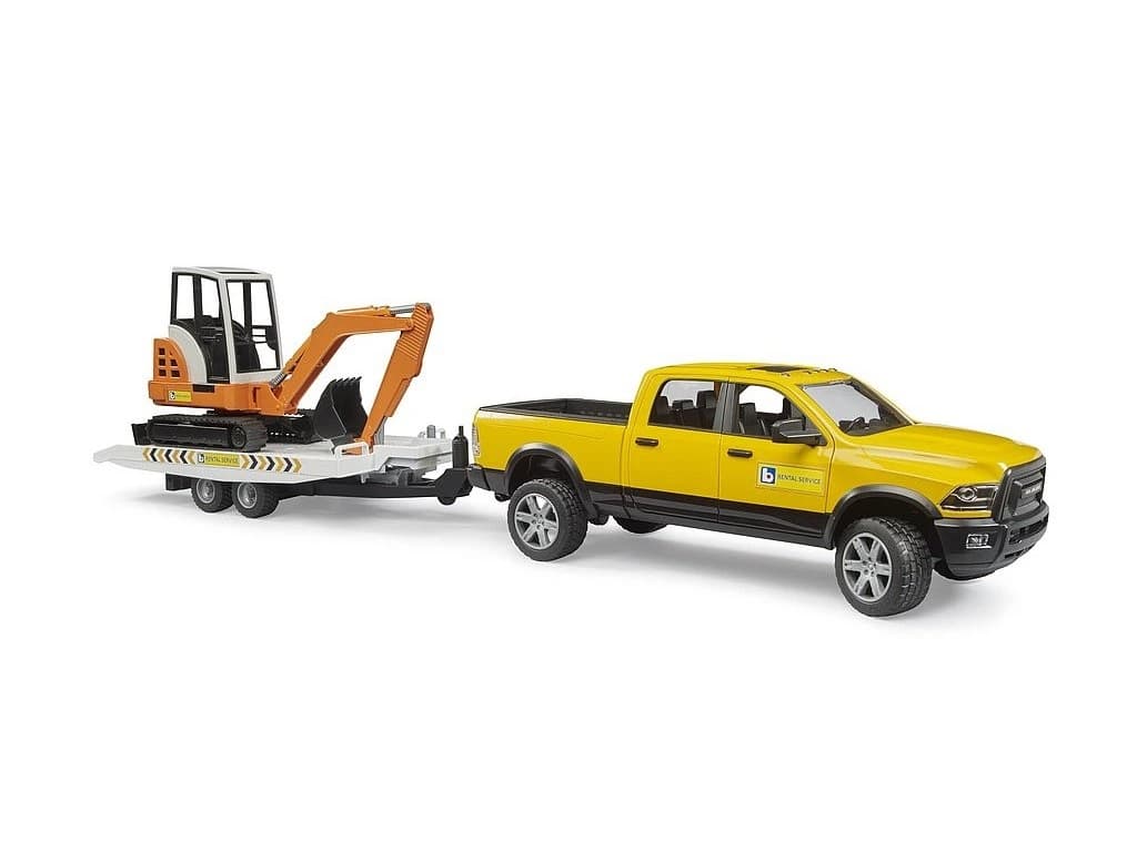 Bruder Terénní servisní auto RAM s minibagrem