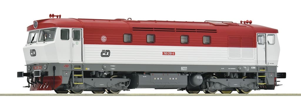 Roco Dieselová lokomotiva 749 218-4 ČD Bardotka, digitální - 7310054